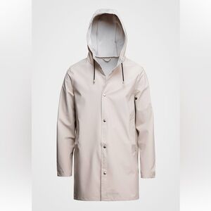 Stutterheim Beige Hooded Trench Coat
